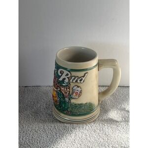1992 Budweiser St Patricks Day Stein Leprechaun Pot‎ O Gold Handcrafted